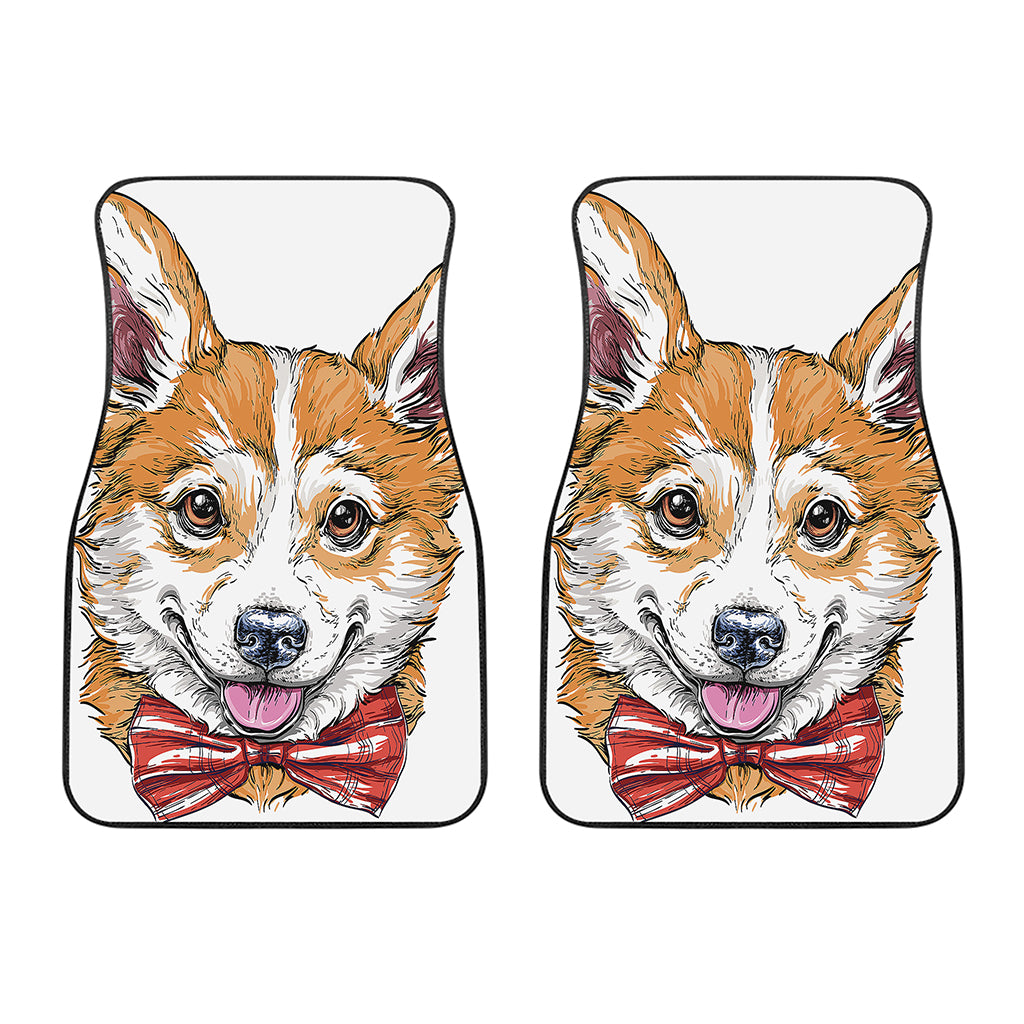 Hipster Pembroke Welsh Corgi Print Front Car Floor Mats