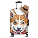 Hipster Pembroke Welsh Corgi Print Luggage Cover