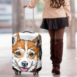 Hipster Pembroke Welsh Corgi Print Luggage Cover
