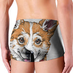 Hipster Pembroke Welsh Corgi Print Men's Boxer Briefs