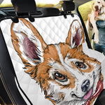 Hipster Pembroke Welsh Corgi Print Pet Car Back Seat Cover
