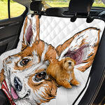 Hipster Pembroke Welsh Corgi Print Pet Car Back Seat Cover