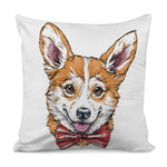 Hipster Pembroke Welsh Corgi Print Pillow Cover