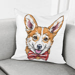 Hipster Pembroke Welsh Corgi Print Pillow Cover