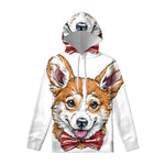 Hipster Pembroke Welsh Corgi Print Pullover Hoodie