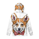 Hipster Pembroke Welsh Corgi Print Pullover Hoodie