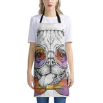 Hipster Pug Print Apron