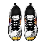 Hipster Pug Print Black Sneakers