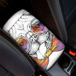 Hipster Pug Print Car Center Console Cover