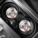 Hipster Pug Print Car Coasters