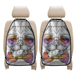 Hipster Pug Print Car Seat Organizers