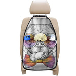 Hipster Pug Print Car Seat Organizers