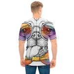 Hipster Pug Print Men's T-Shirt