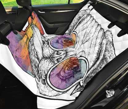 Hipster Pug Print Pet Car Back Seat Cover