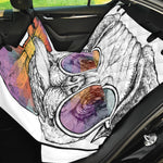 Hipster Pug Print Pet Car Back Seat Cover