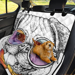 Hipster Pug Print Pet Car Back Seat Cover