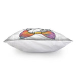 Hipster Pug Print Pillow Cover