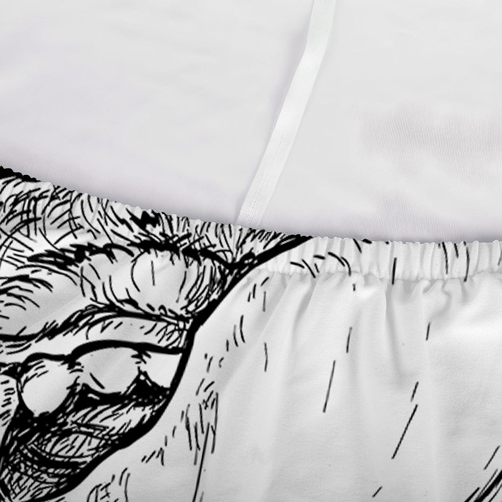 Hipster Pug Print Sofa Cover