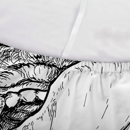 Hipster Pug Print Sofa Cover