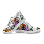 Hipster Pug Print White Sneakers