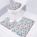 Hockey Equipment Pattern Print 3 Piece Bath Mat Set