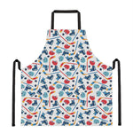 Hockey Equipment Pattern Print Apron