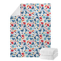 Hockey Equipment Pattern Print Blanket