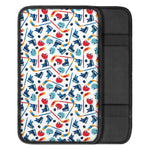 Hockey Equipment Pattern Print Car Center Console Cover