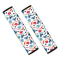 Hockey Equipment Pattern Print Car Seat Belt Covers