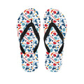 Hockey Equipment Pattern Print Flip Flops