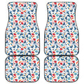 Hockey Equipment Pattern Print Front and Back Car Floor Mats