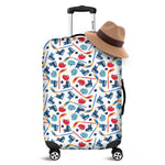 Hockey Equipment Pattern Print Luggage Cover