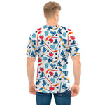 Hockey Equipment Pattern Print Men's T-Shirt