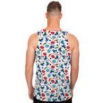 Hockey Equipment Pattern Print Men's Tank Top