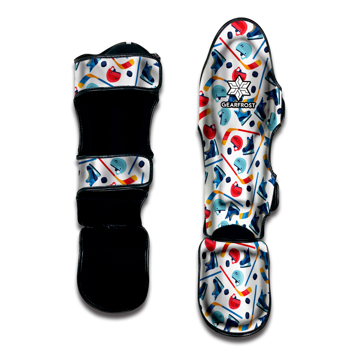 Hockey Equipment Pattern Print Muay Thai Shin Guard