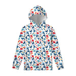 Hockey Equipment Pattern Print Pullover Hoodie