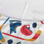 Hockey Equipment Pattern Print Sofa Cover