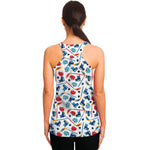 Hockey Equipment Pattern Print Women's Racerback Tank Top