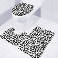 Hockey Puck Pattern Print 3 Piece Bath Mat Set