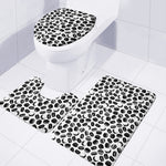 Hockey Puck Pattern Print 3 Piece Bath Mat Set