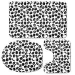 Hockey Puck Pattern Print 3 Piece Bath Mat Set