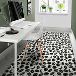 Hockey Puck Pattern Print Area Rug