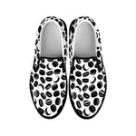 Hockey Puck Pattern Print Black Slip On Shoes