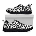Hockey Puck Pattern Print Black Running Shoes