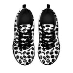 Hockey Puck Pattern Print Black Sneakers