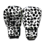 Hockey Puck Pattern Print Boxing Gloves