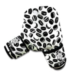 Hockey Puck Pattern Print Boxing Gloves