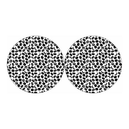 Hockey Puck Pattern Print Car Coasters