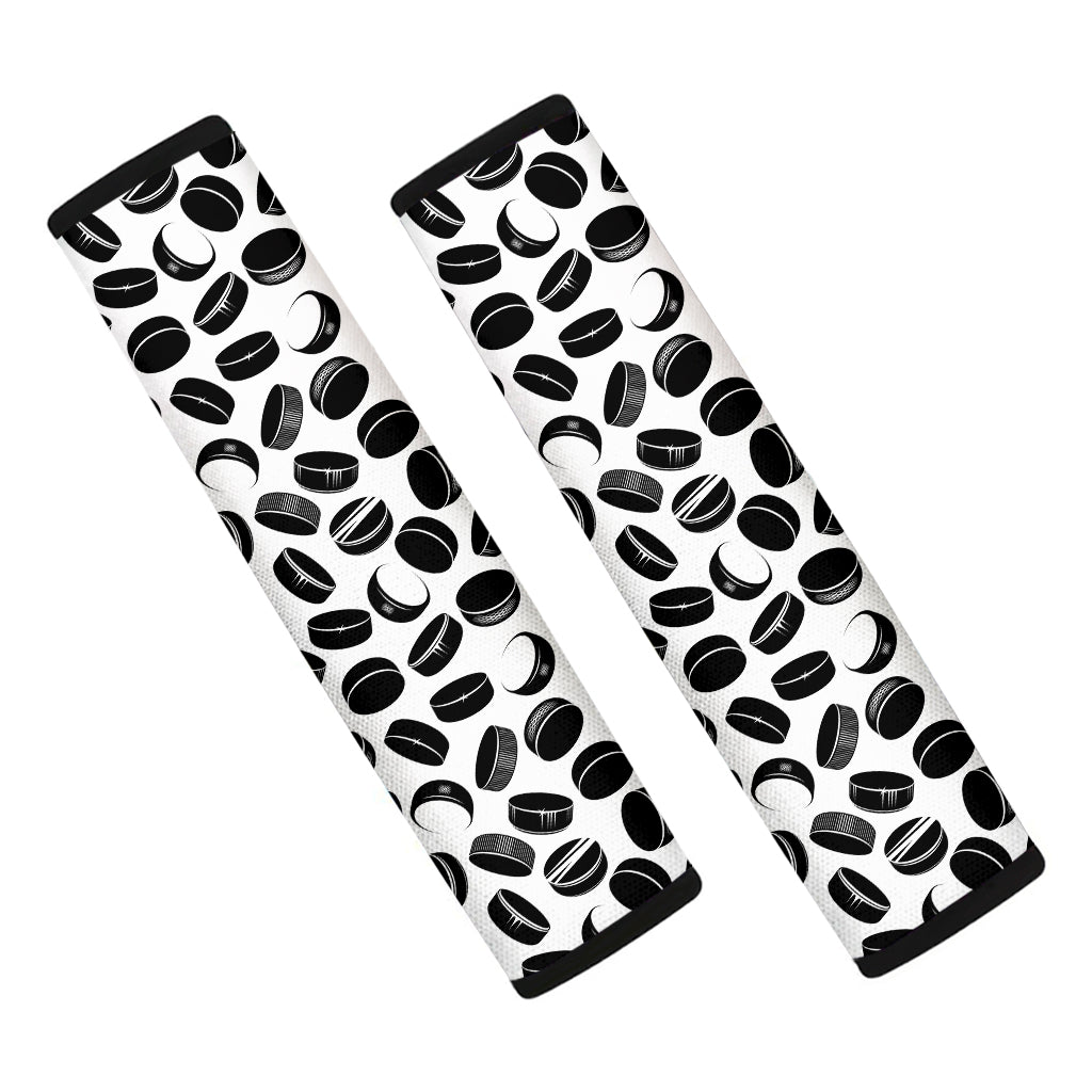 Hockey Puck Pattern Print Car Seat Belt Covers