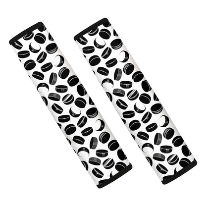 Hockey Puck Pattern Print Car Seat Belt Covers